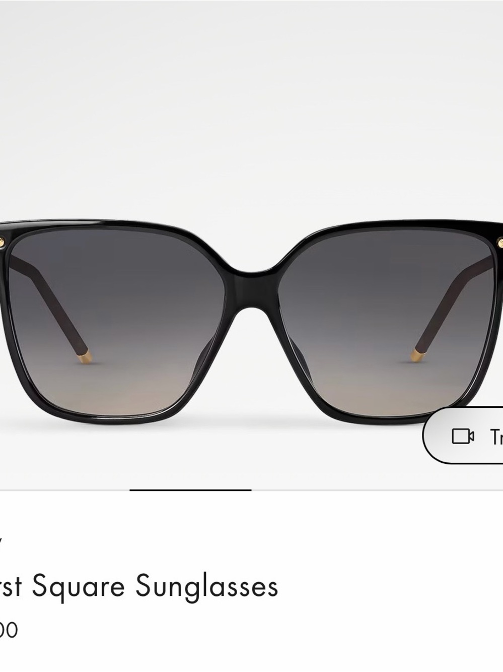 Louis Vuitton Black Gradient Square Sunglasses